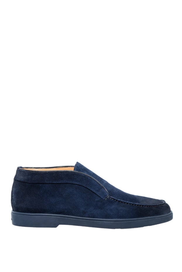 Santoni man blue suede deserts for men купить с ценами и фото 155236 - photo 1