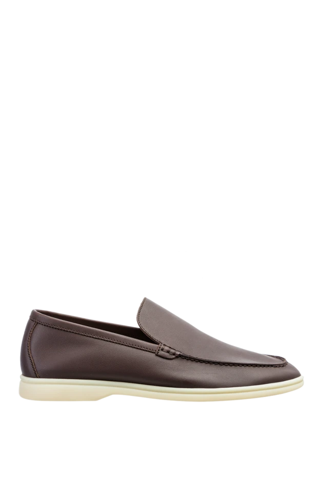 Loro Piana man brown leather moccasins for men купить с ценами и фото 155248 - photo 1