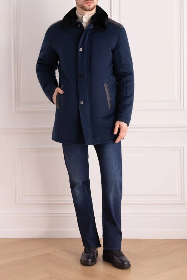 Torras man cashmere coat blue for men купить с ценами и фото 155274 - photo 2