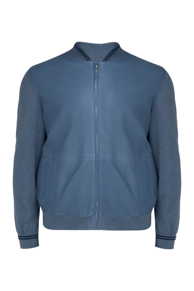 Torras man blue leather jacket for men купить с ценами и фото 155280 - photo 1