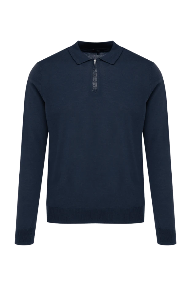 Torras man long sleeve cashmere & alligator polo blue for men купить с ценами и фото 155283 - photo 1