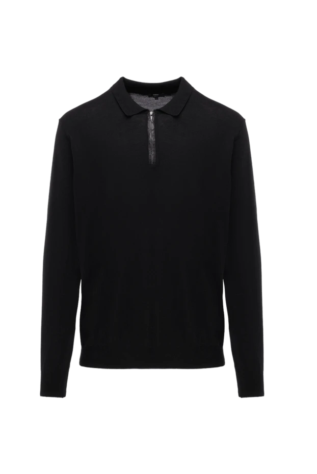 Torras man cashmere & alligator long sleeve polo black for men купить с ценами и фото 155284 - photo 1