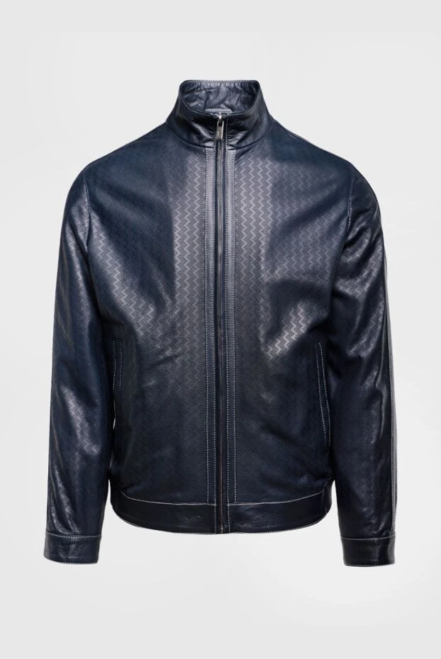 Torras man blue leather jacket for men купить с ценами и фото 155299 - photo 1