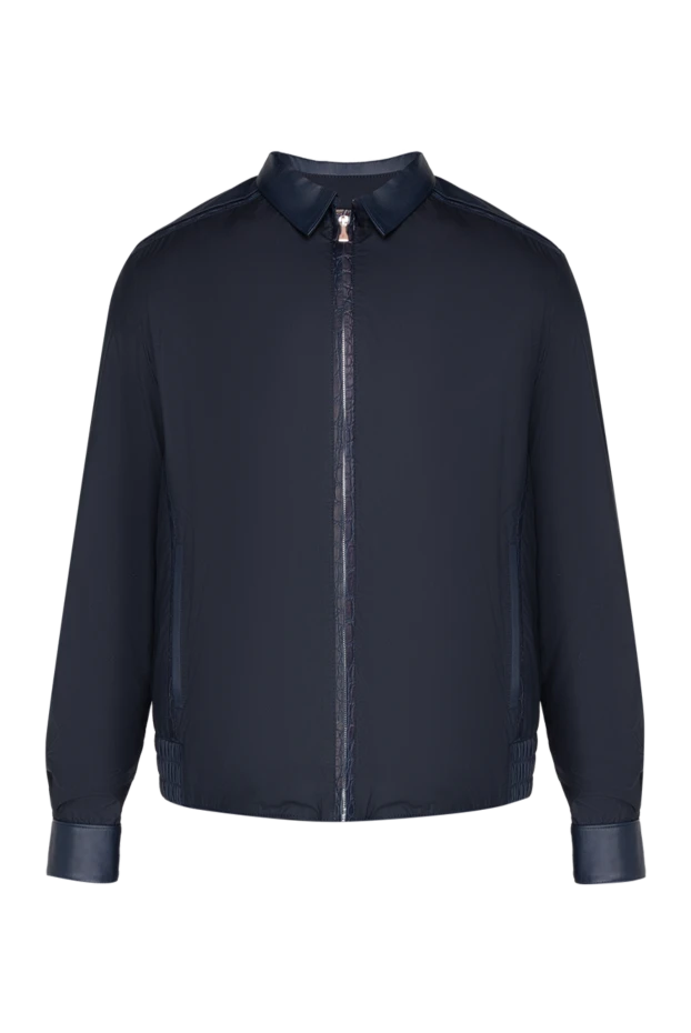 Torras jacket made of polyester, genuine leather and polyamide blue for men 155302 - photo 1