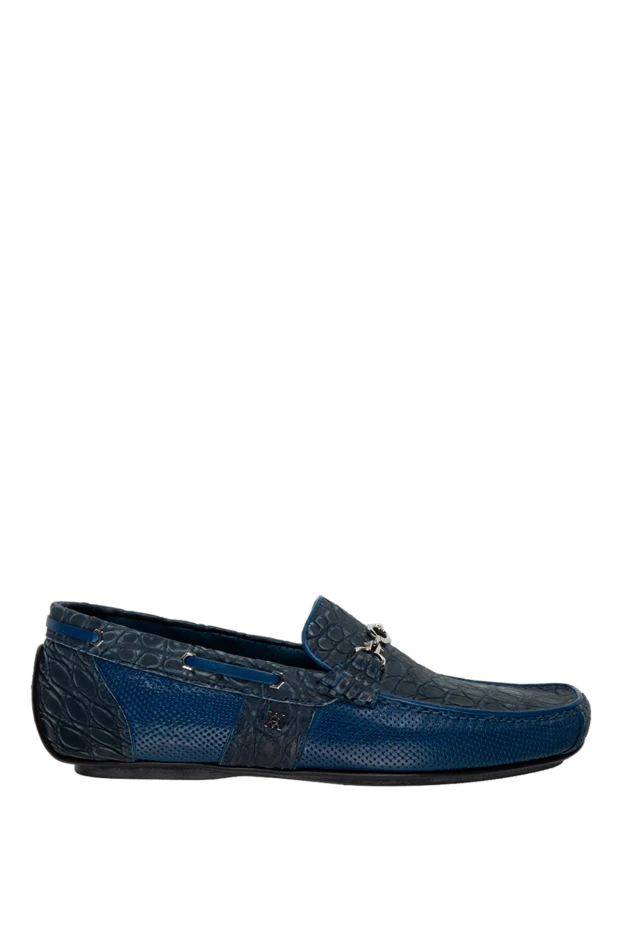 Artioli man men's moccasins made of alligator and genuine leather blue купить с ценами и фото 155318 - photo 1