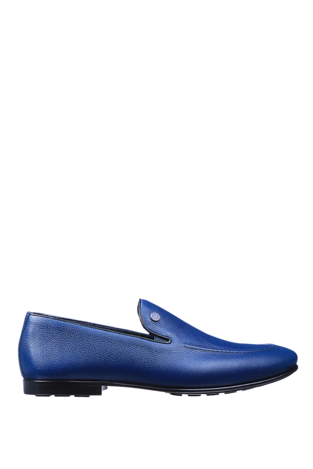 Zilli man blue leather loafers for men купить с ценами и фото 155354 - photo 1