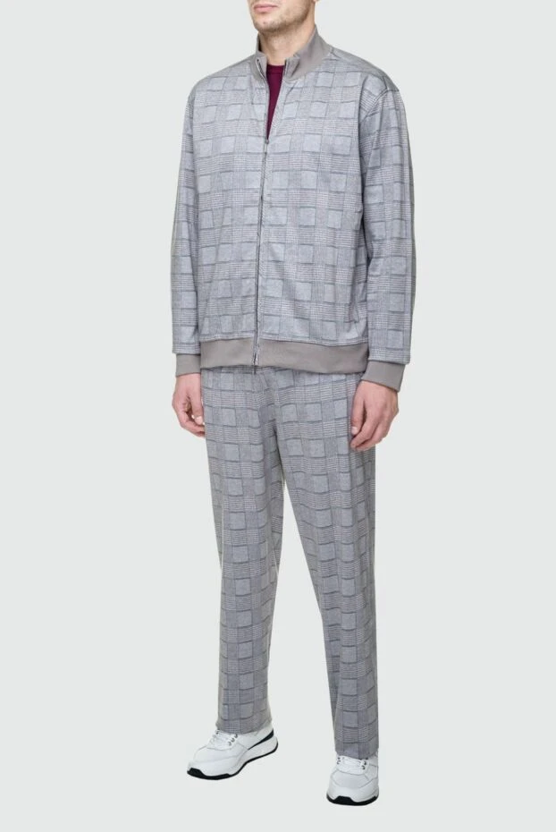 Cesare di Napoli man men's cotton sports suit, gray купить с ценами и фото 155368 - photo 2