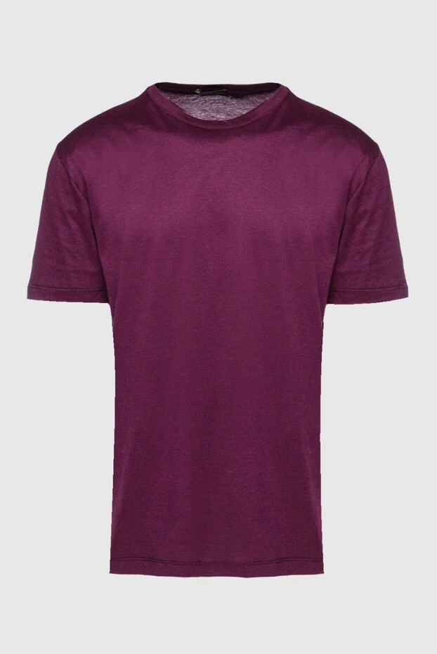 Cesare di Napoli man cotton t-shirt burgundy for men купить с ценами и фото 155375 - photo 1