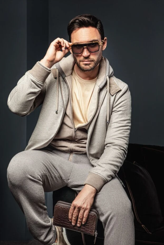 Cesare di Napoli футболка хлопковая светло-бежевого цвета с коротким рукавом
 155382 - фото 2