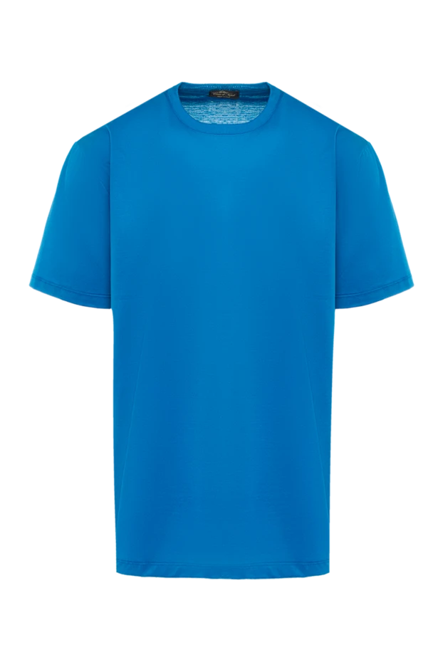 Cesare di Napoli man cotton t-shirt blue for men купить с ценами и фото 155394 - photo 1