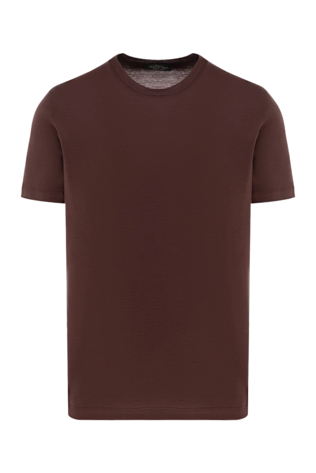 Cesare di Napoli man brown cotton t-shirt for men купить с ценами и фото 155395 - photo 1