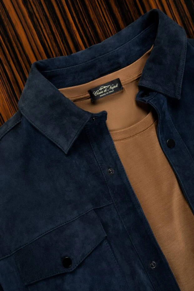 Cesare di Napoli футболка однотонная табачного оттенка из гладкого хлопка
 155398 - фото 3