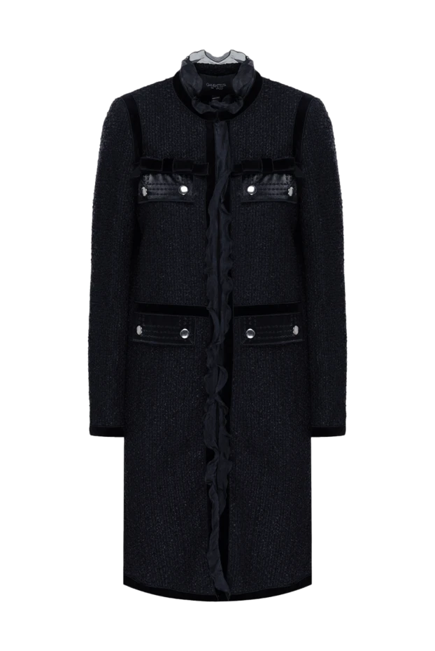 Giambattista Valli woman women's black cotton and silk coat купить с ценами и фото 155427 - photo 1