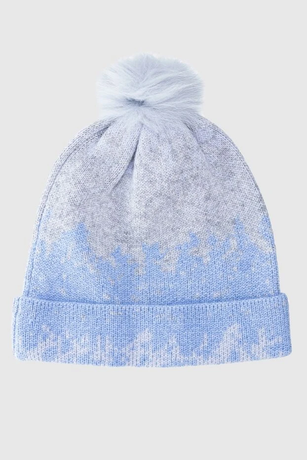 Max&Moi blue women's hat with shimmer and pompom 155446 - photo 3