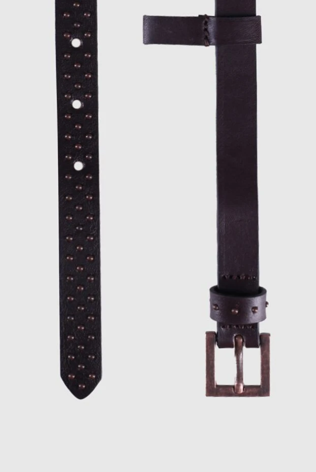 Panicale women's leather belt brown with beads 155481 - photo 3