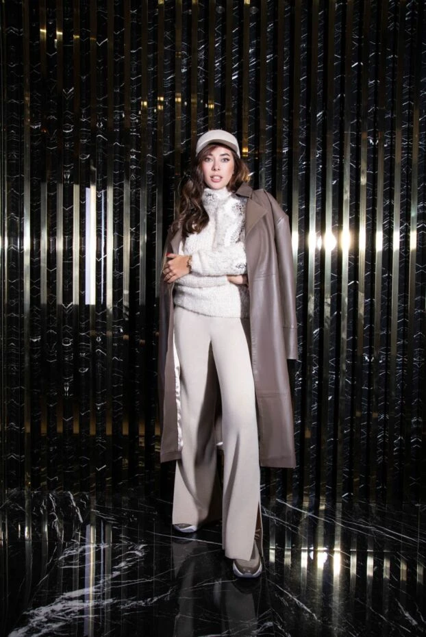 Fleur de Paris плащ из натуральной кожи коричневый женский 155488 - фото 3