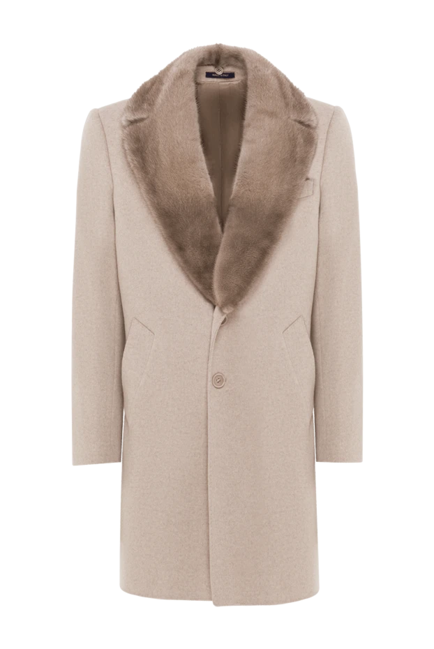 Cesare di Napoli white cashmere and mink coat for men 155511 - photo 1