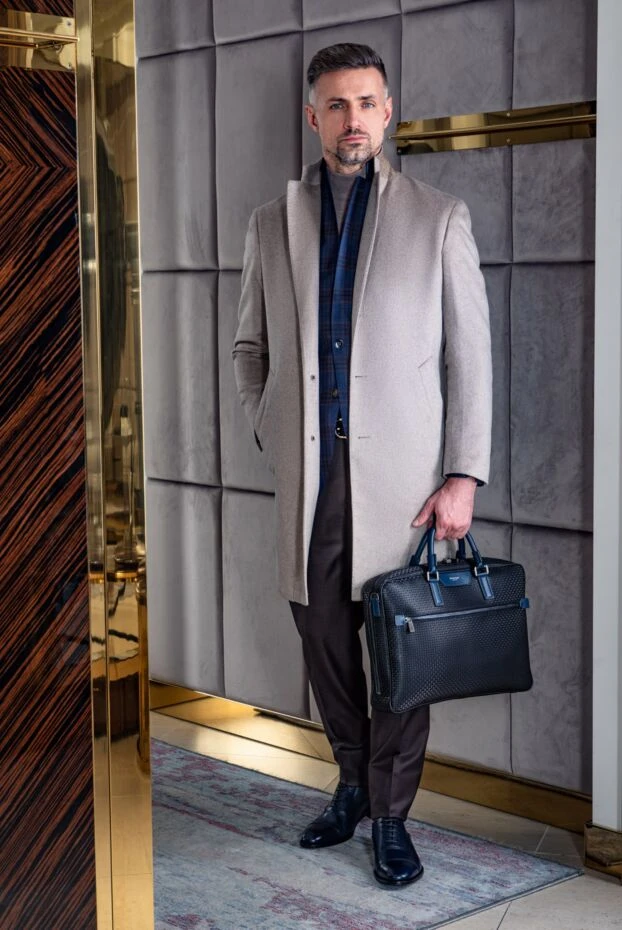 Cesare di Napoli white cashmere and mink coat for men 155511 - photo 2