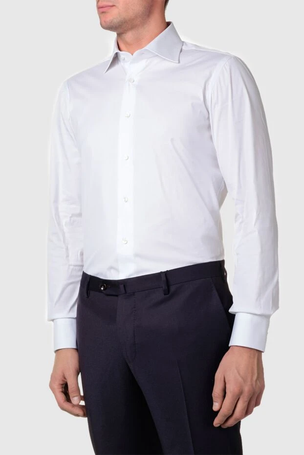 Barba Napoli man white men's shirt купить с ценами и фото 155583 - photo 2