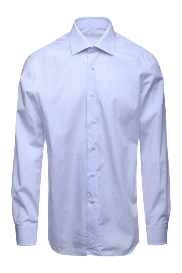 Barba Napoli man blue cotton shirt for men купить с ценами и фото 155585 - photo 1