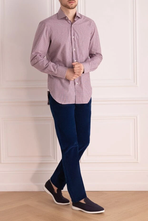 Barba Napoli man violet cotton shirt for men купить с ценами и фото 155586 - photo 2