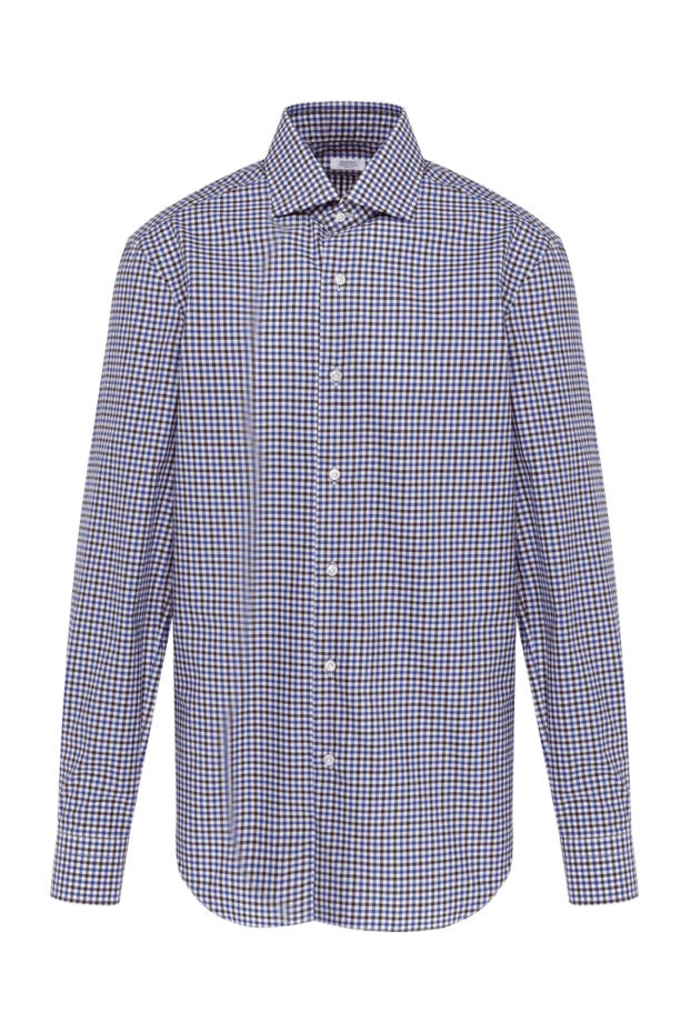 Barba Napoli man blue cotton shirt for men купить с ценами и фото 155587 - photo 1