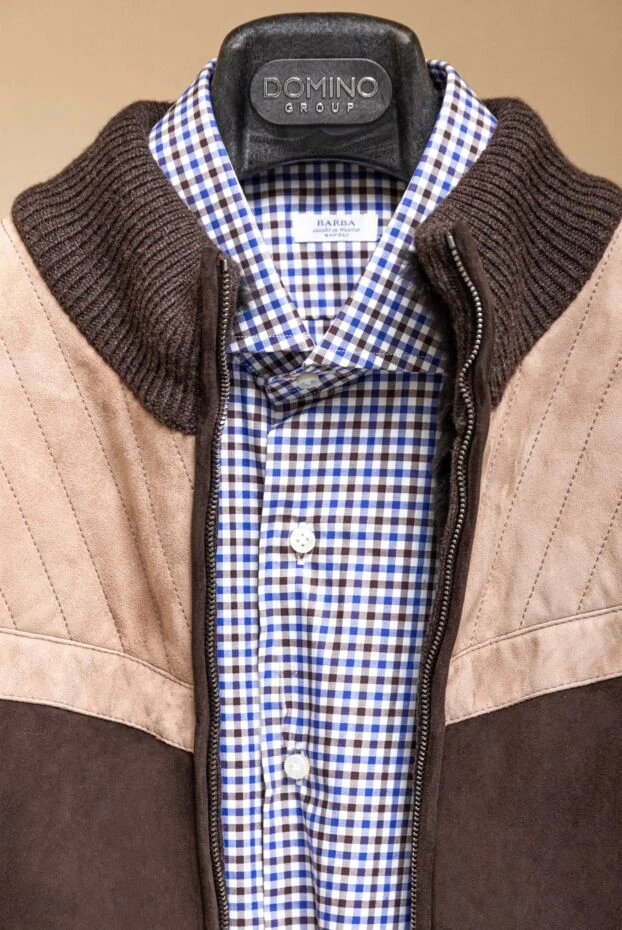 Barba Napoli men's checkered cotton shirt in red and blue tones
155587 - photo 2