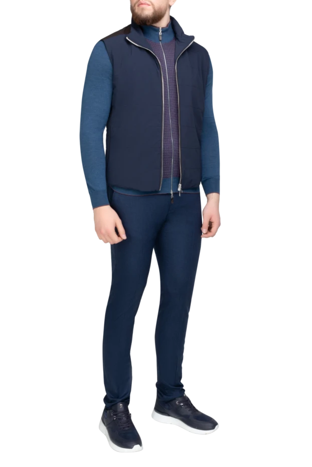 Corneliani man polyester vest blue for men купить с ценами и фото 155602 - photo 2