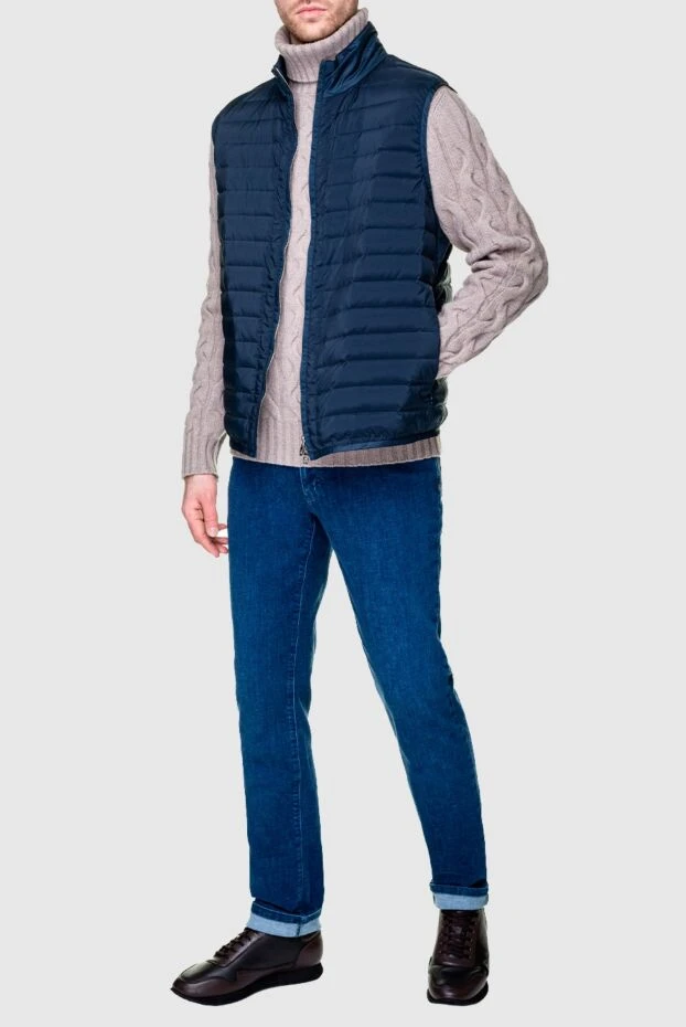 Corneliani man polyester vest blue for men купить с ценами и фото 155603 - photo 2