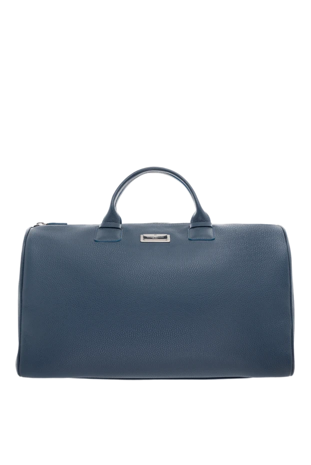 Corneliani man blue leather travel bag for men купить с ценами и фото 155607 - photo 1