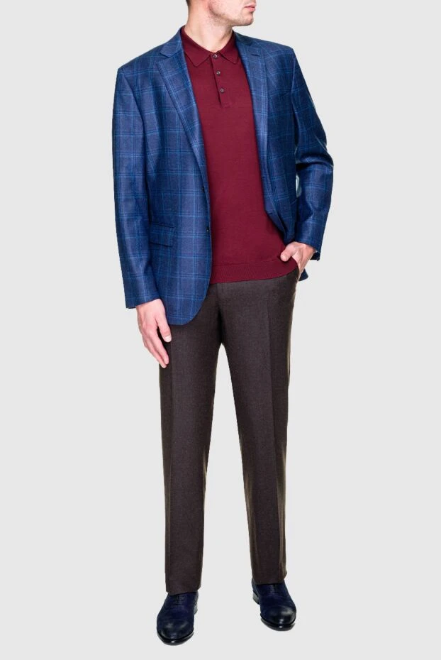 Cesare di Napoli man brown wool trousers for men купить с ценами и фото 155625 - photo 2