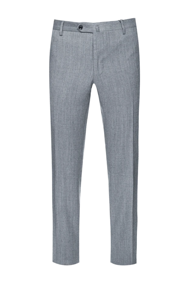 Cesare di Napoli man gray wool and cashmere trousers for men купить с ценами и фото 155627 - photo 1