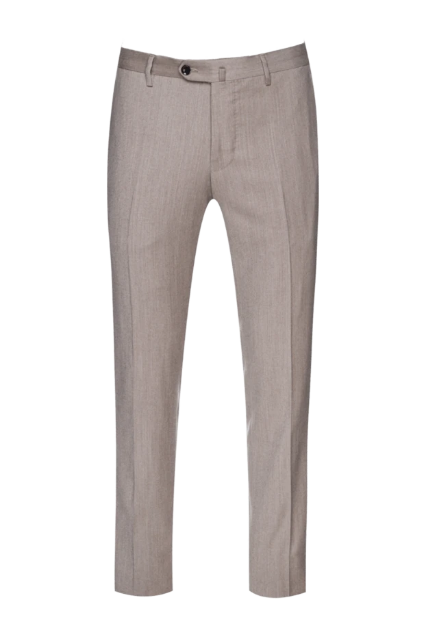 Cesare di Napoli man beige wool and cashmere trousers for men купить с ценами и фото 155628 - photo 1