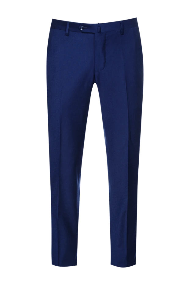 Cesare di Napoli man blue wool trousers for men купить с ценами и фото 155632 - photo 1