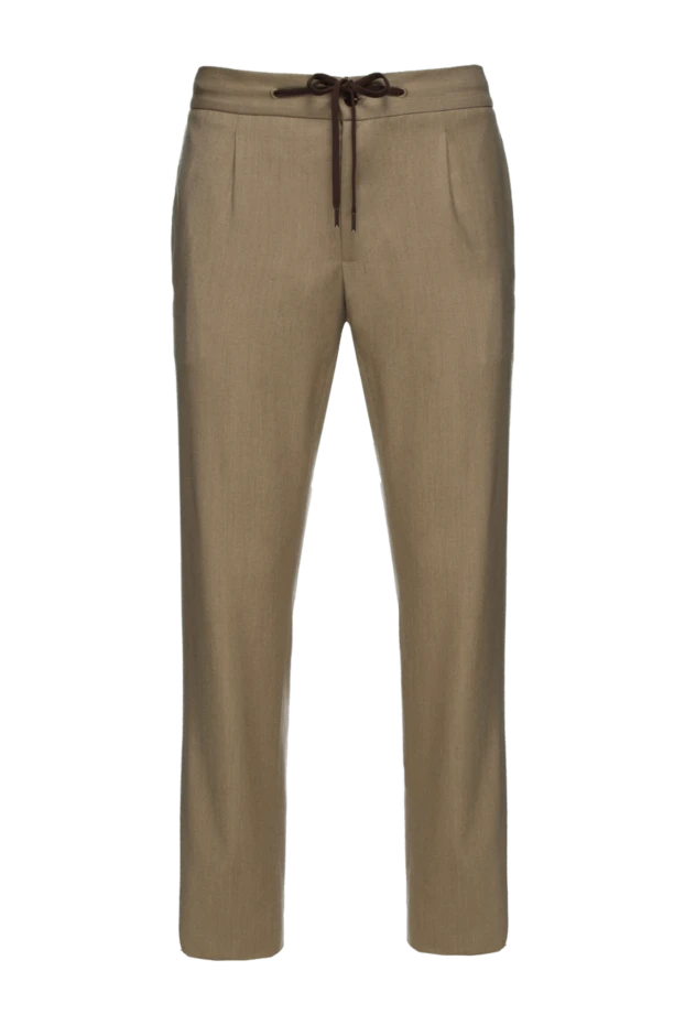 Cesare di Napoli man beige wool and cashmere trousers for men купить с ценами и фото 155634 - photo 1