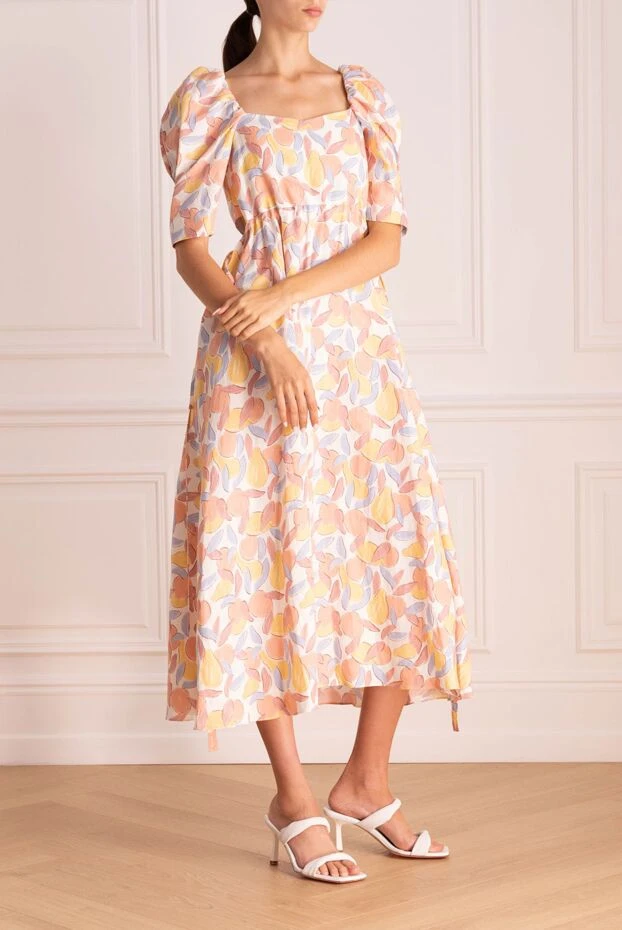 Fleur de Paris linen and viscose blend dress with leaf print and tie waist
 155674 - photo 3