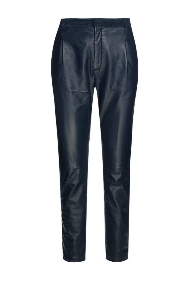 Cesare di Napoli woman black leather trousers for women купить с ценами и фото 155685 - photo 1