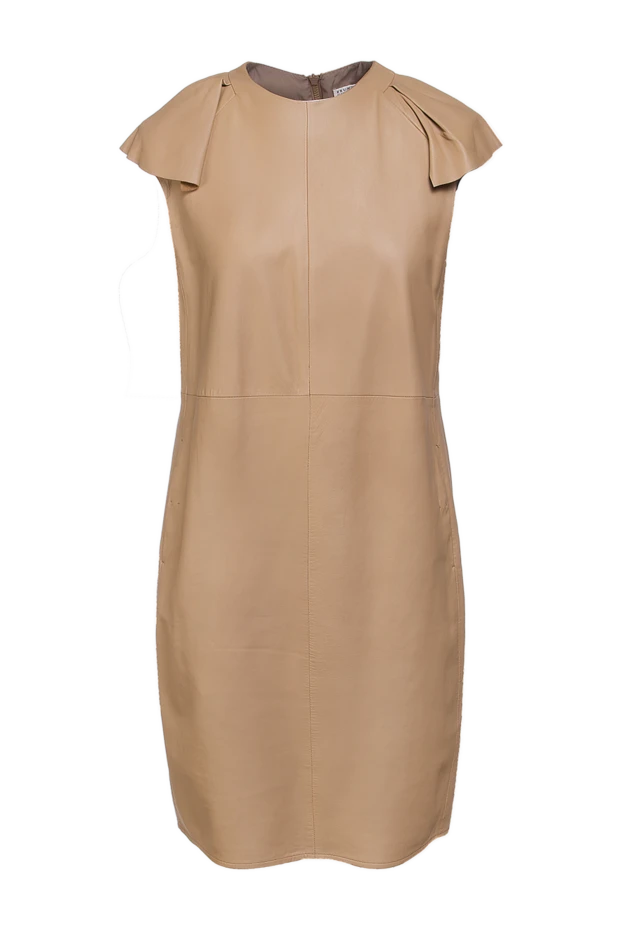 Brunello Cucinelli woman beige leather dress for women купить с ценами и фото 155691 - photo 1