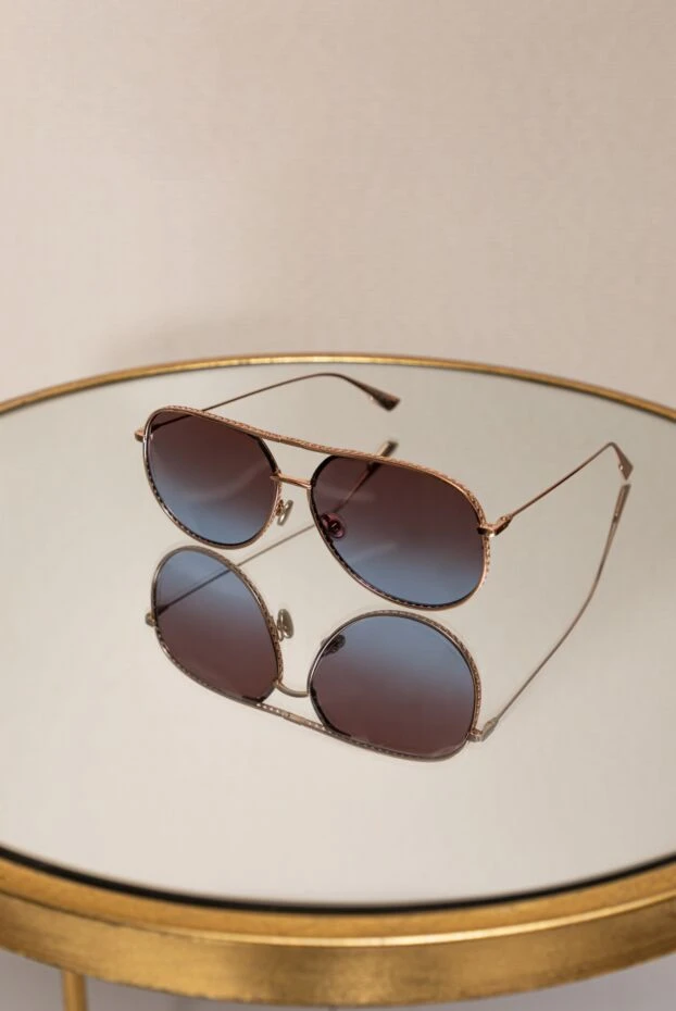 Women's yellow sunglasses with gradient lens - photo 2