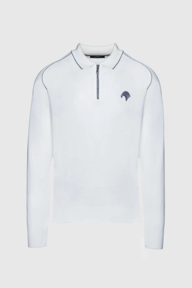 Stefano Ricci поло с длинным рукавом из шерсти белое мужское 155770 - фото 1