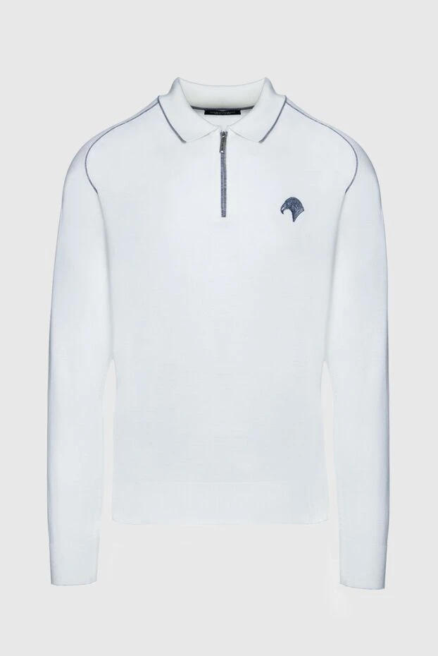 Stefano Ricci поло с длинным рукавом из шерсти белое мужское 155770 - фото 1