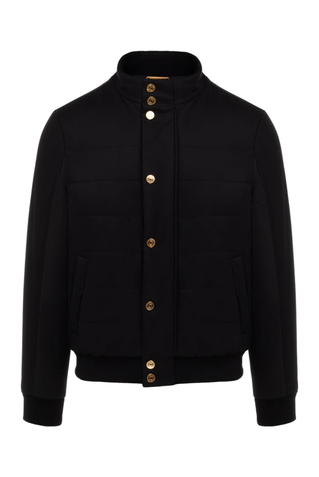 Black cashmere and wool jacket for men - photo 1