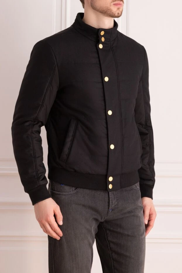 Stefano Ricci куртка из кашемира и шерсти черная мужская 155775 - фото 3