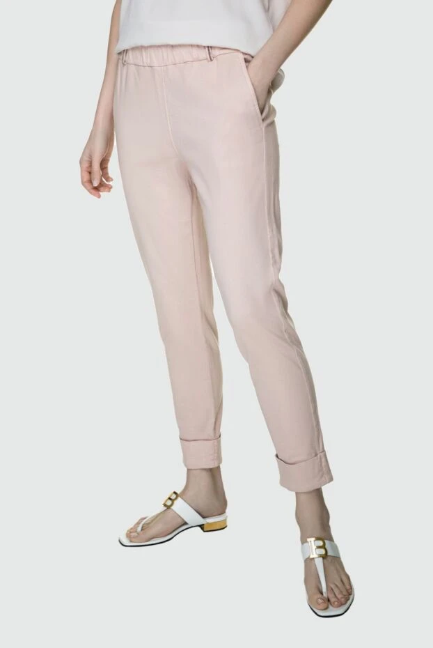 Panicale woman pink cotton trousers for women купить с ценами и фото 155809 - photo 2