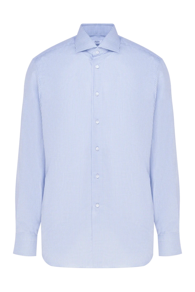 Barba Napoli man blue cotton shirt for men купить с ценами и фото 155827 - photo 1