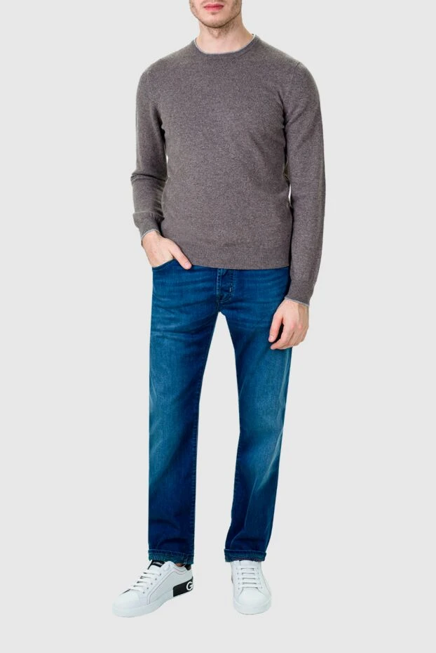 Gran Sasso man cashmere jumper gray for men купить с ценами и фото 155841 - photo 2