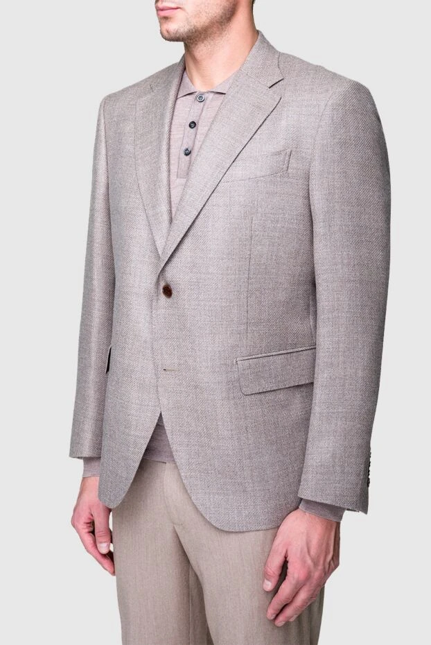 Sartoria Latorre beige wool and silk jacket for men 155854 - photo 3