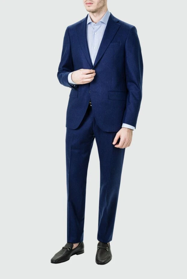 Sartoria Latorre man men's suit made of wool, blue купить с ценами и фото 155858 - photo 2