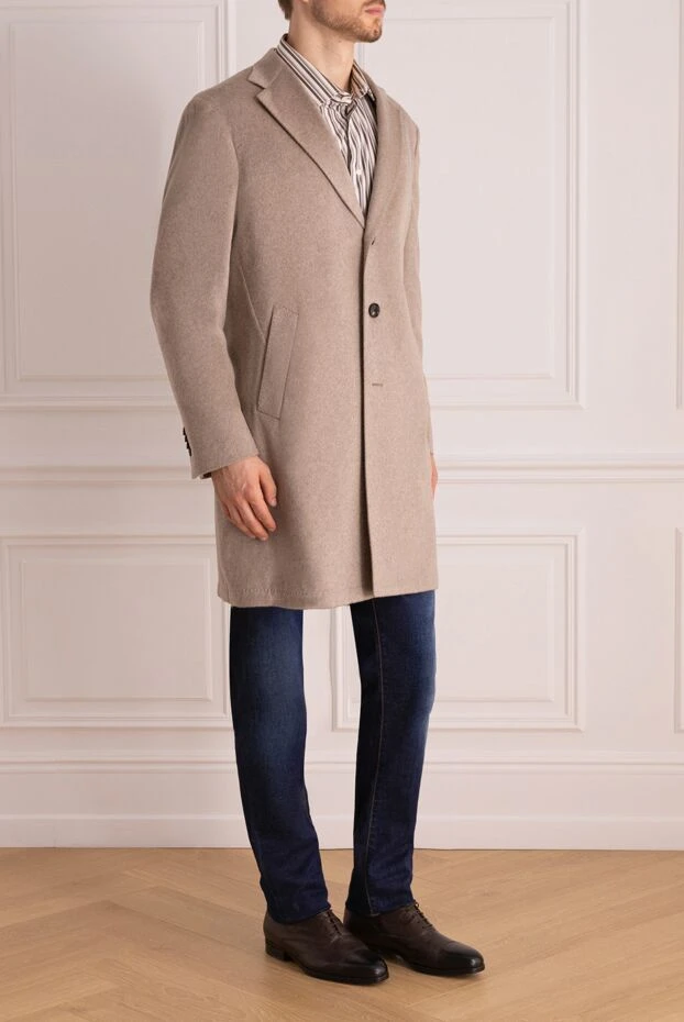 Sartoria Latorre man beige cashmere coat for men купить с ценами и фото 155859 - photo 2