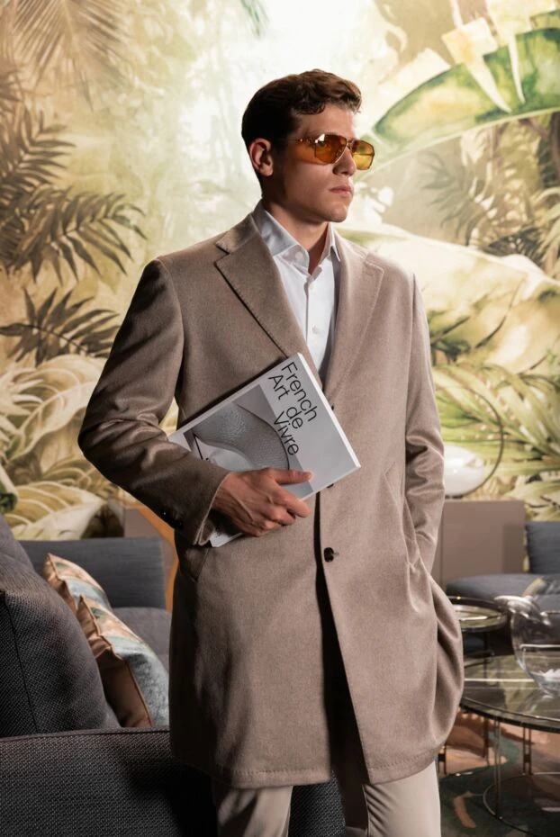 Sartoria Latorre песочное пальто из чистого кашемира с классическим лацканом
 155859 - фото 3